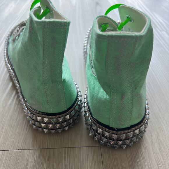 Nan-ku x Free People Cruise Studded Hi-Top Sneakers 37 US 7 Spring Mint NEW - Picture 8 of 13